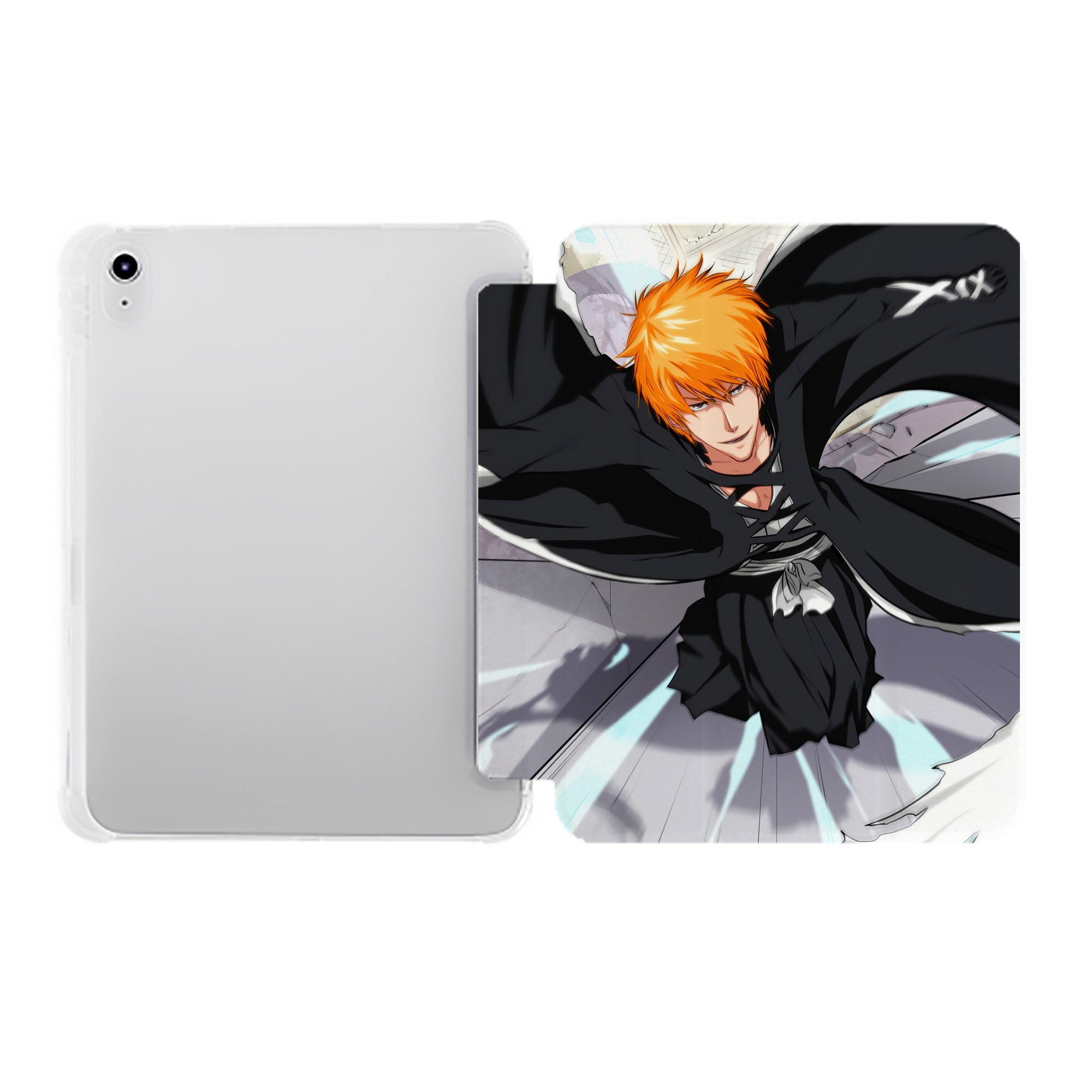 （画像用） ブリーチ BLEACH IPad ケース ペン収納付き 三つ折りスタンド PUレザー×シリコン 対応機種9.5/10.5/10.9インチ